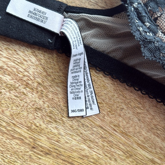 VS Black & Nude Lace Bra Unlined 36C - Picture 2 of 5
